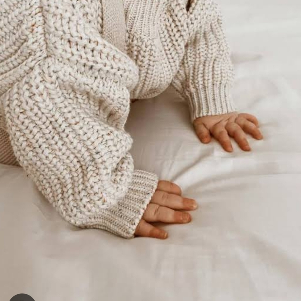 Oat Children Kids Chunky Sweater - Cream